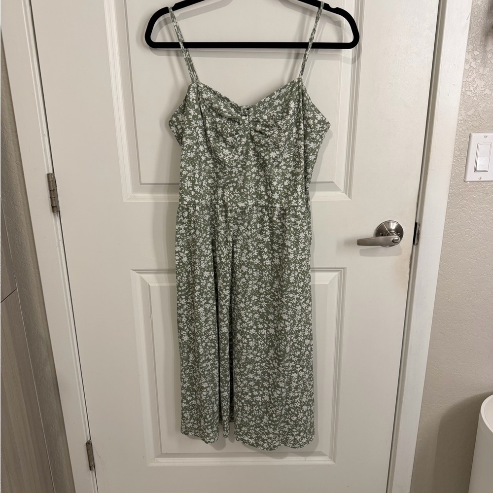 Green Floral Sun Dress